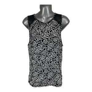 Lululemon Sculpt Tank Black and White Posey, Size 6